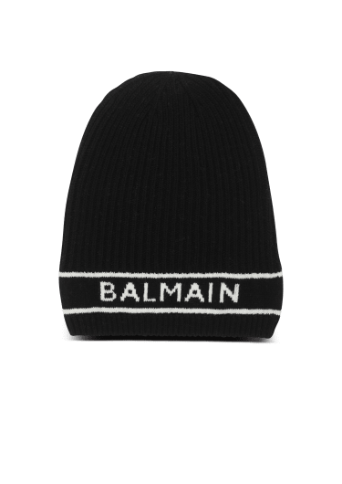 Wool beanie with embroidered Balmain logo