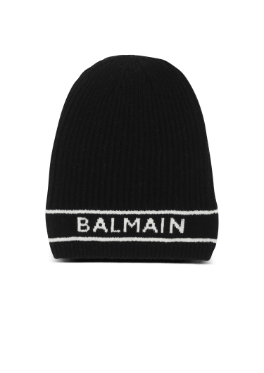 Balmain Monogram-Jacquard Wool Beanie