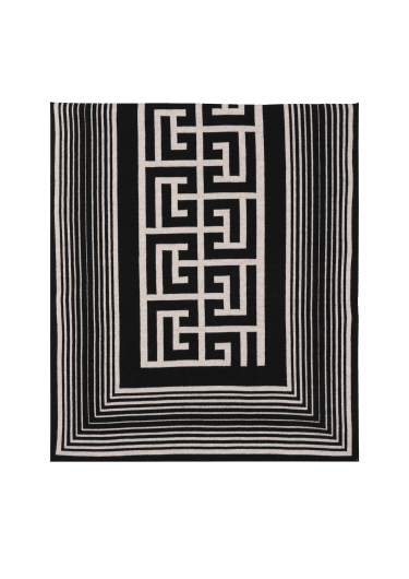 Écharpe en laine à motif monogramme Balmain