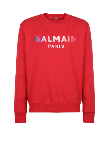 HIGH SUMMER CAPSULE - Cotton sweatshirt with Balmain Paris tie-dye logo print