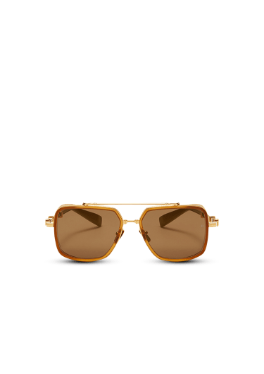 Goldfarbene Sonnenbrille Officier aus Titan
