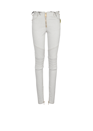Jeans slim-fit a coste in cotone