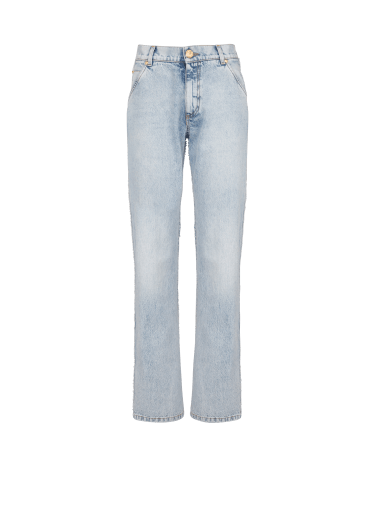 Cotton wide-leg jeans