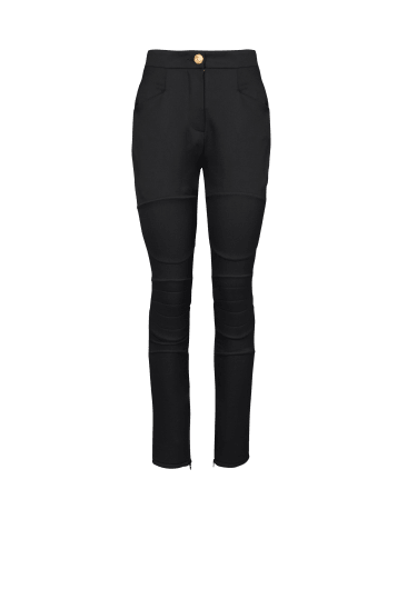 Wool skinny-fit trousers