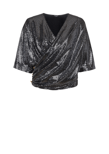 Sequined jersey T-shirt