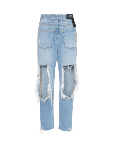 Jeans boyfriend rovesciati effetto usurato