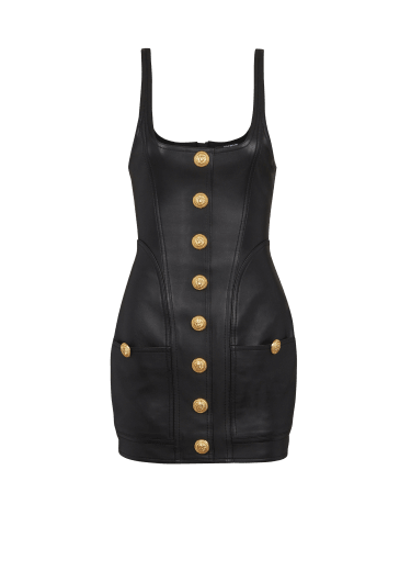 Short leather dress