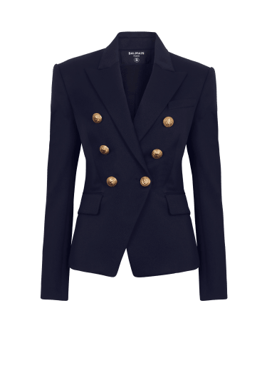 Chaqueta De Tweed Azul Marino Mujer  Chaquetas Y Blazers Balmain «  Biotecnologiaaldia