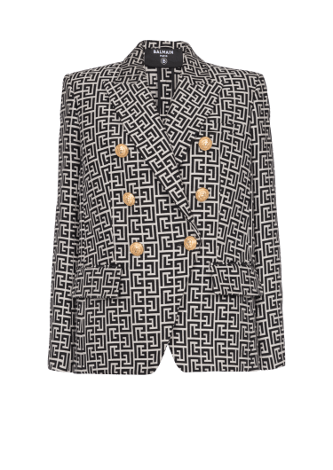 Double-buttoned jacquard jacket