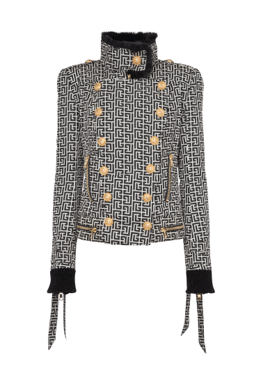 Balmain monogram print jacket
