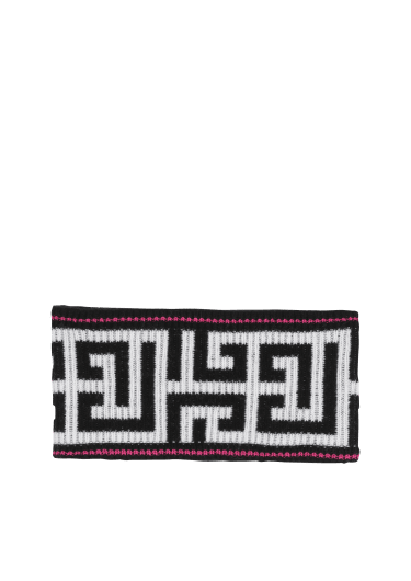 Bandeau en laine à maxi monogramme Balmain