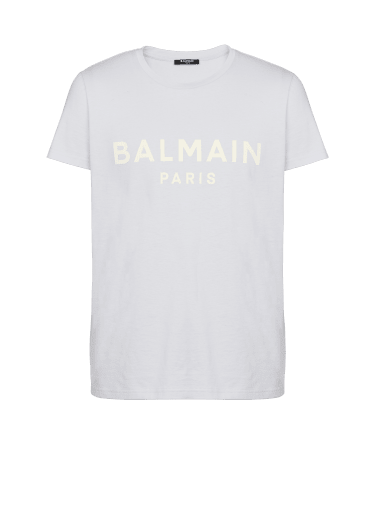 Cotton printed Balmain Paris logo T-shirt
