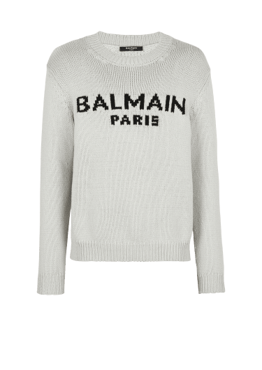 Maglia in lana con logo Balmain Paris