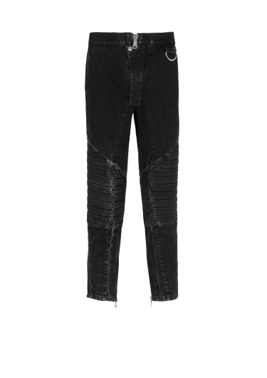 Strukturierte Slim Fit-Jeans aus Baumwolle