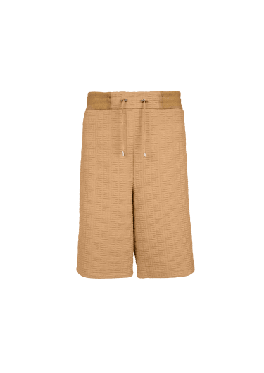 Bermuda shorts with embossed Balmain monogram