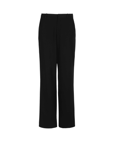 Wide-leg wool trousers
