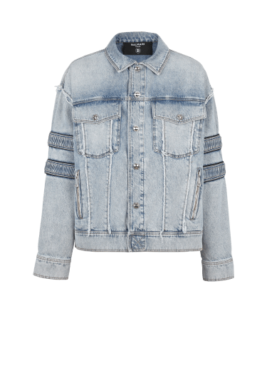 Jeansjacke mit Klettverschlüssen