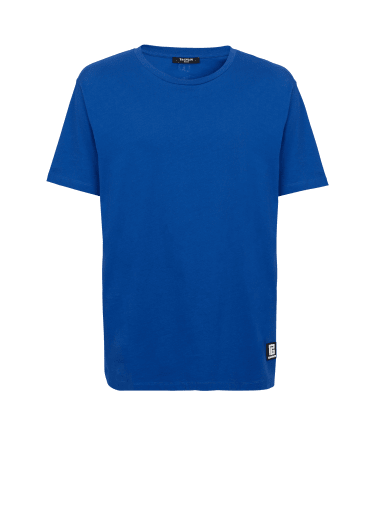 Balmain 로고 프린트 디테일 오버사이즈 코튼 티셔츠