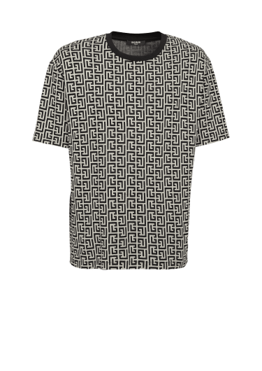 Oversized cotton T-shirt with printed monogram