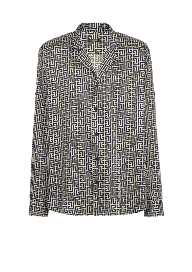 Pyjama shirt with Balmain monogram print