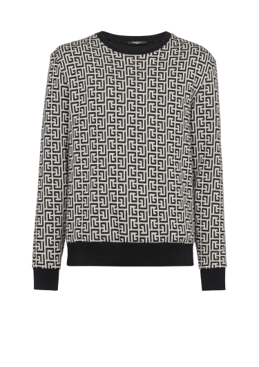 Cotton sweatshirt with monogram