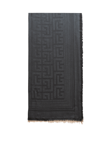 Écharpe en viscose à motif monogramme Balmain