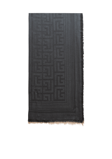 Viscose scarf with Balmain monogram pattern