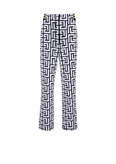 Pantalones de terciopelo con monograma grande de Balmain