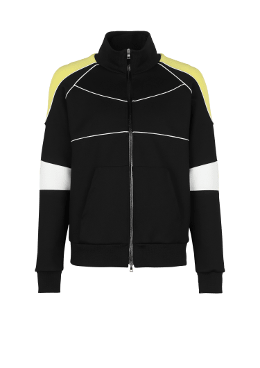 Neoprene panelled sweatshirt