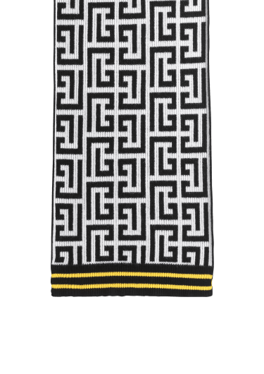 Echarpe en laine et cachemire à motif monogramme Balmain