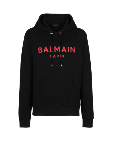Felpa in cotone con logo Balmain Paris