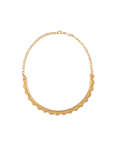 Brass biker chain necklace