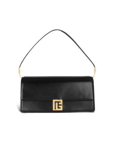 Shiny smooth leather Ely clutch bag