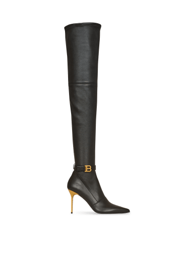 Raven Overknees aus Stretch-Leder