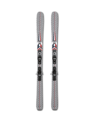 Balmain x Rossignol - Paire de skis Rossignol en bois à motif monogramme Balmain