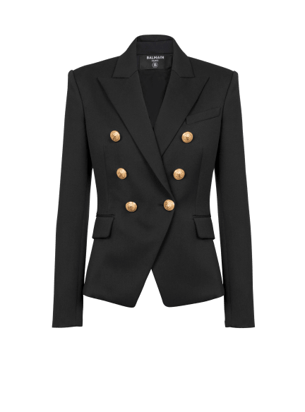 Blazer à double boutonnage en laine