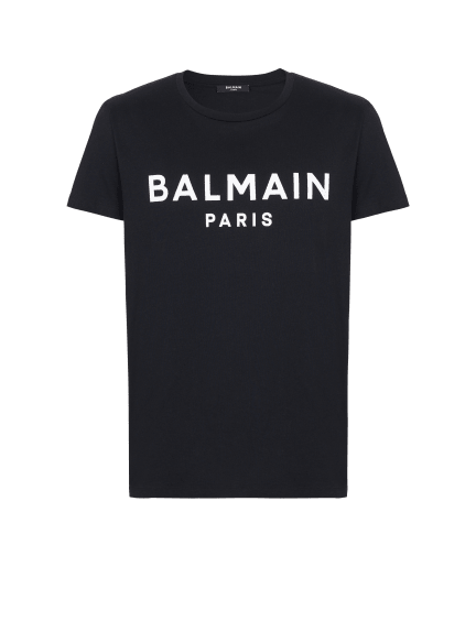 Printed Balmain Paris short-sleeved T-shirt