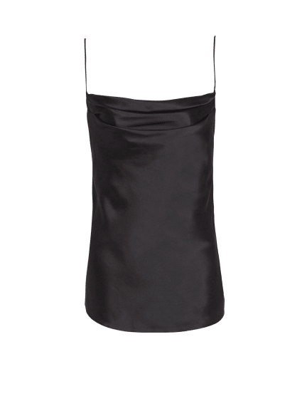 Draped satin top