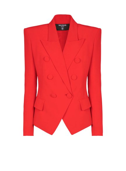 Veste ajustée 6 boutons en crêpe