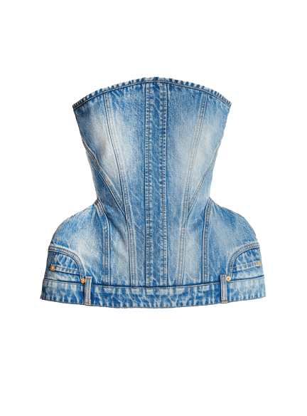 Bustier structuré en denim