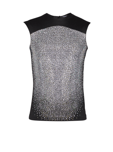 Rhinestone Galaxy tank top in sculpting jersey 