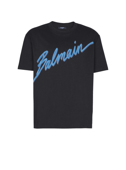 Balmain Lettre flocked T-shirt