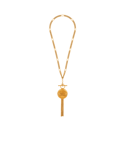 Brass Powder Compact necklace