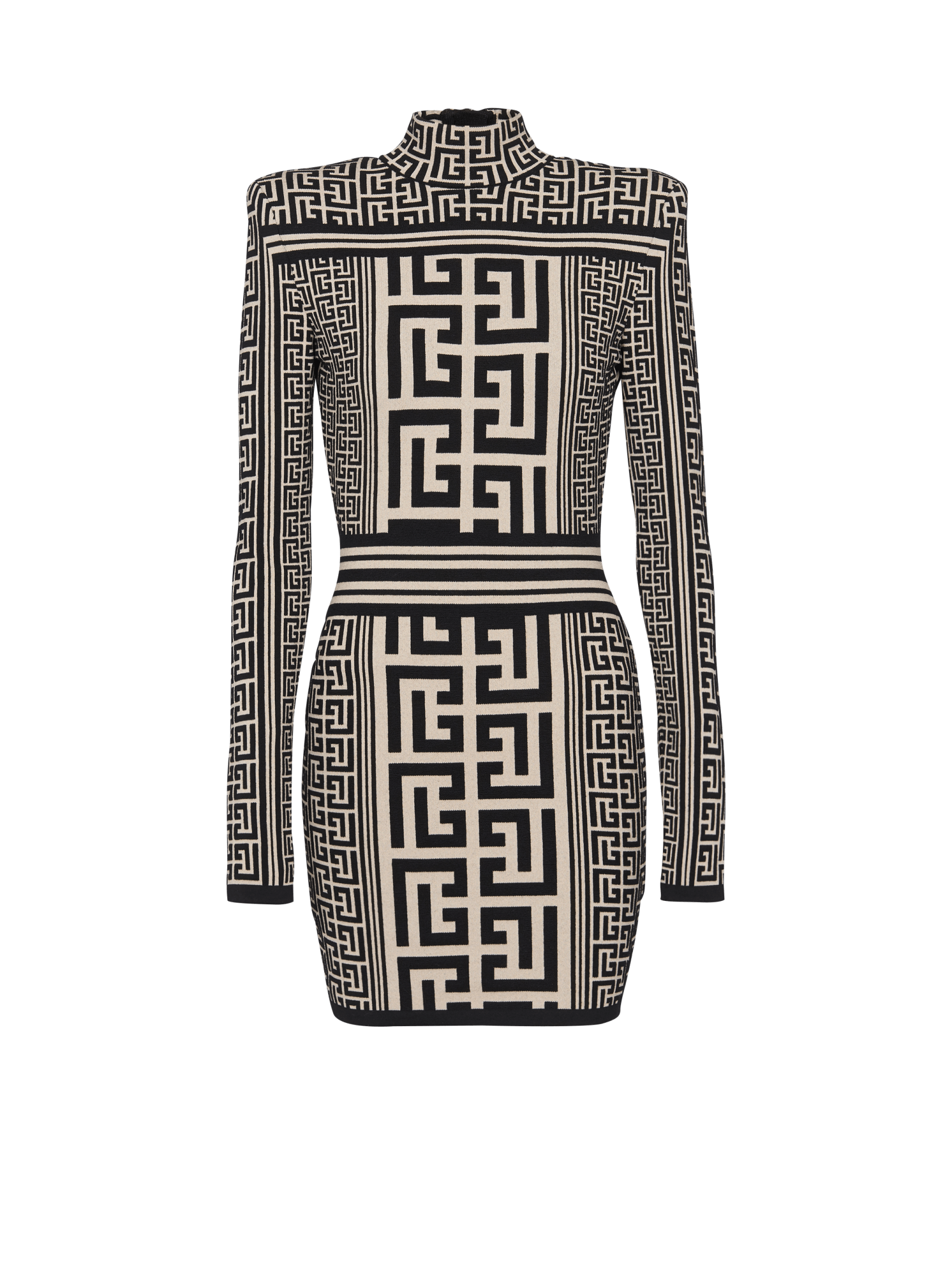 undefined | Robe à col montant en maille monogramme