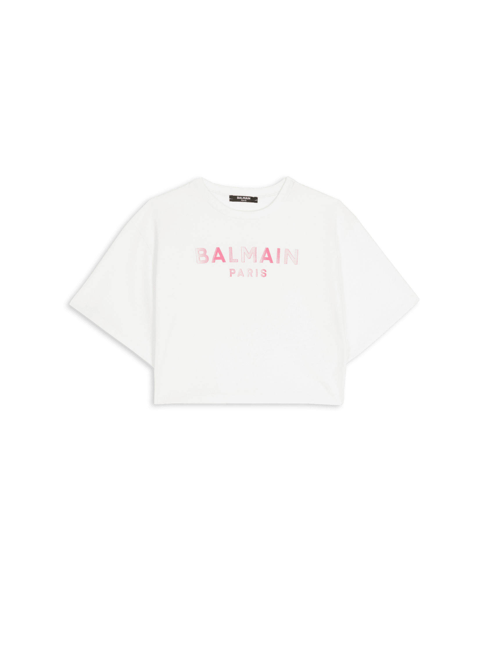 undefined | Camiseta de algodón con logotipo de Balmain