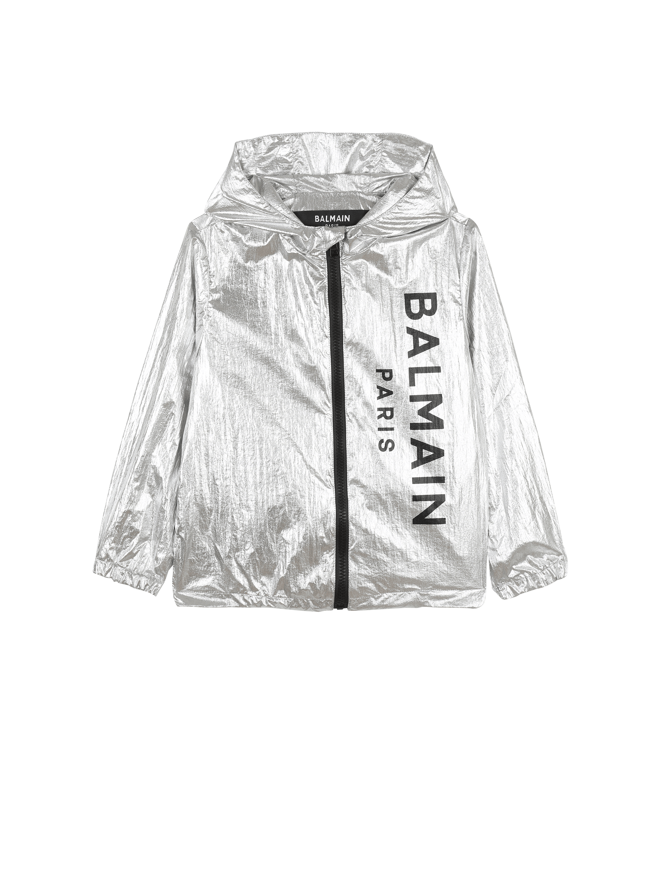 Hooded jacket with Balmain logo