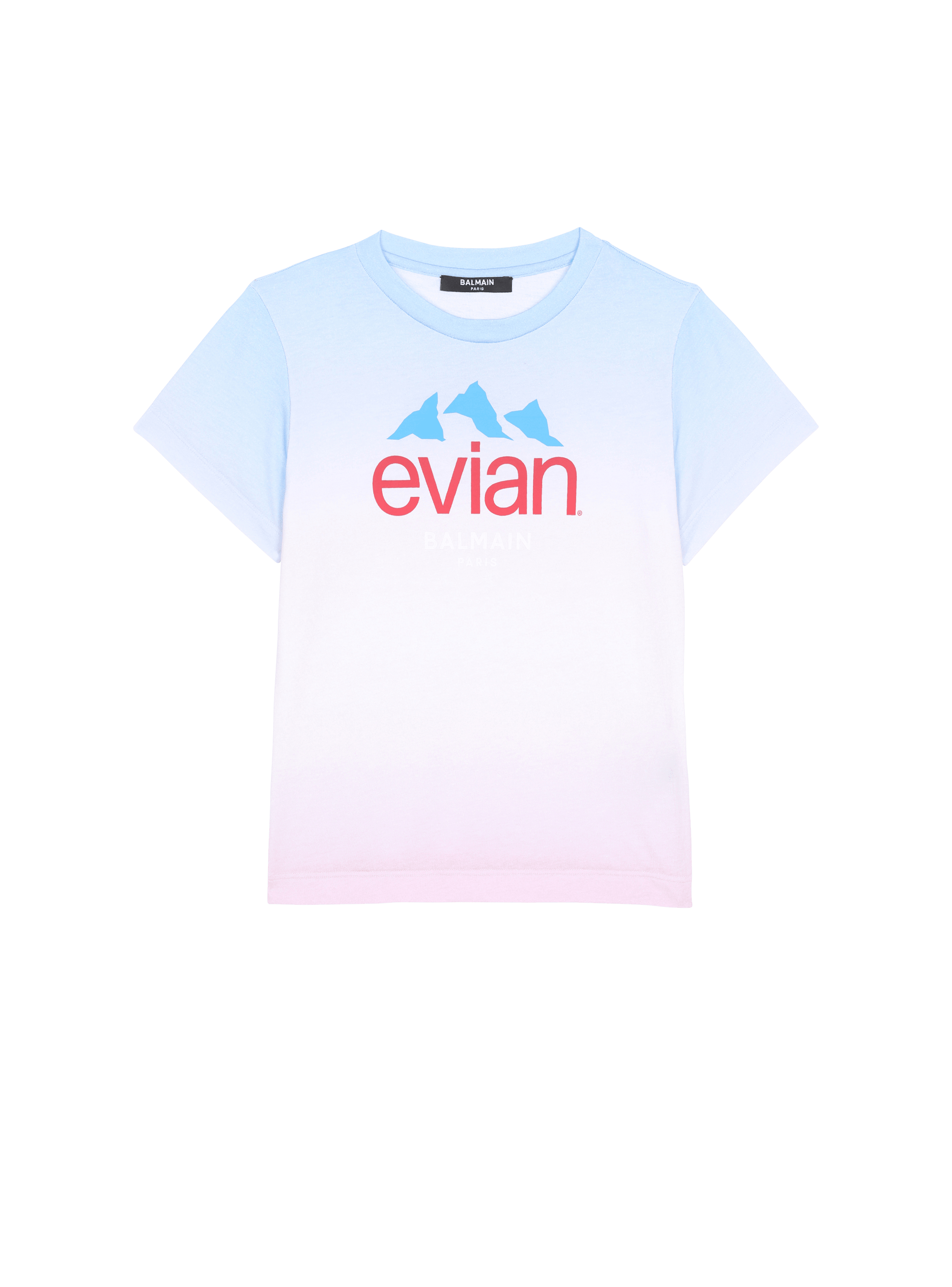 Balmain x Evian - T-Shirt mit Farbverlauf