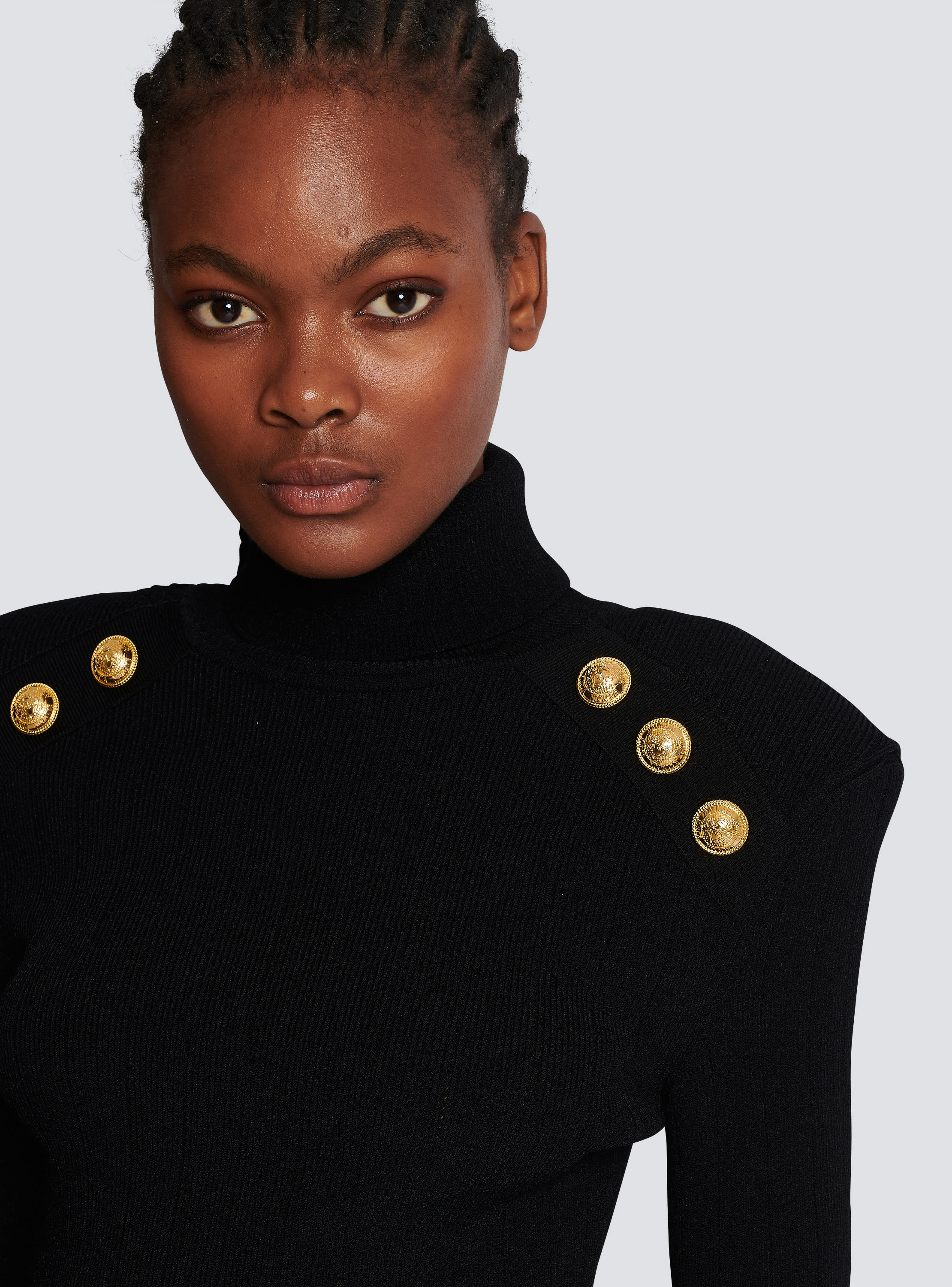 Gold hot sale button sweater