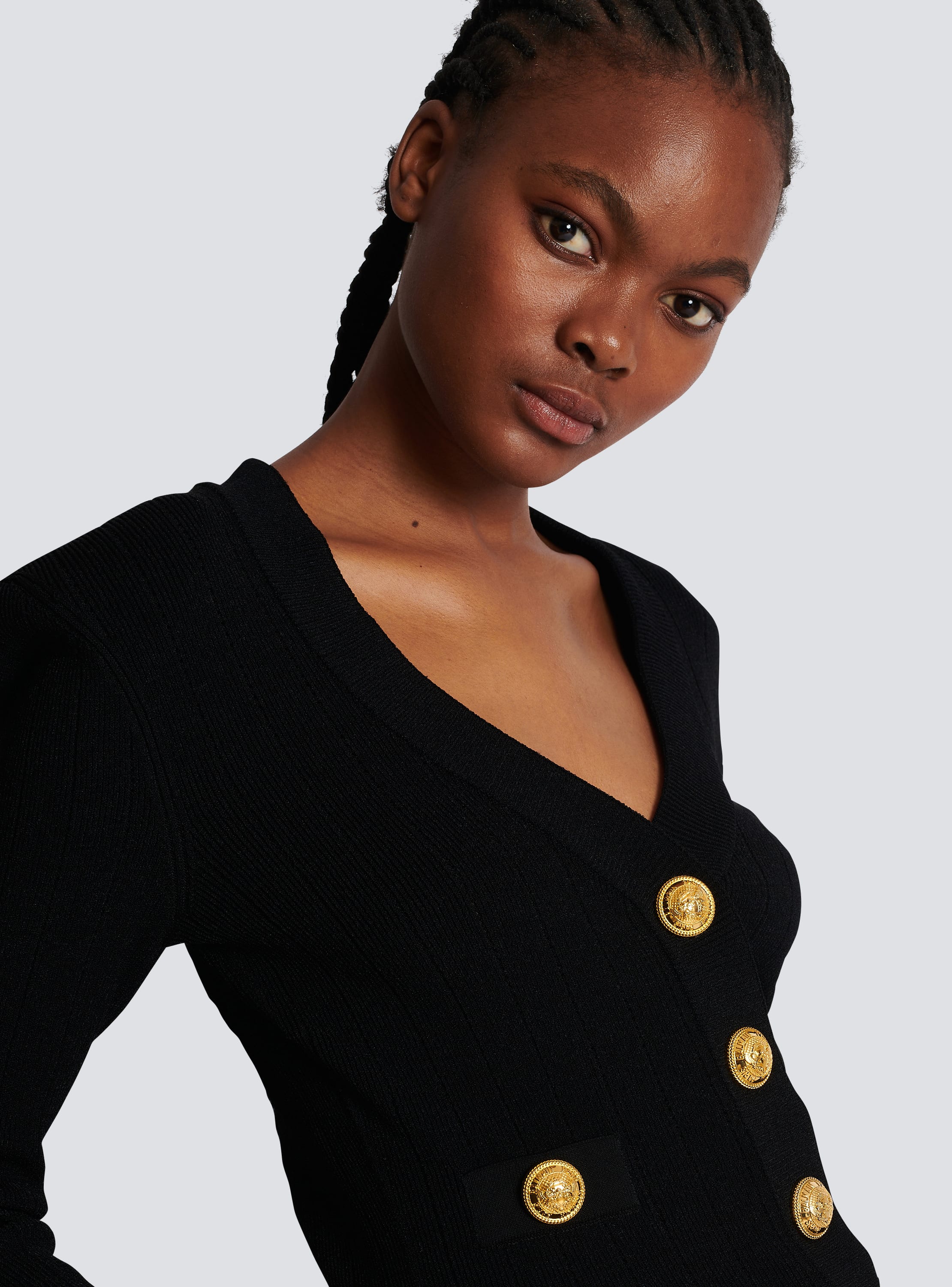 Black cropped knit clearance cardigan