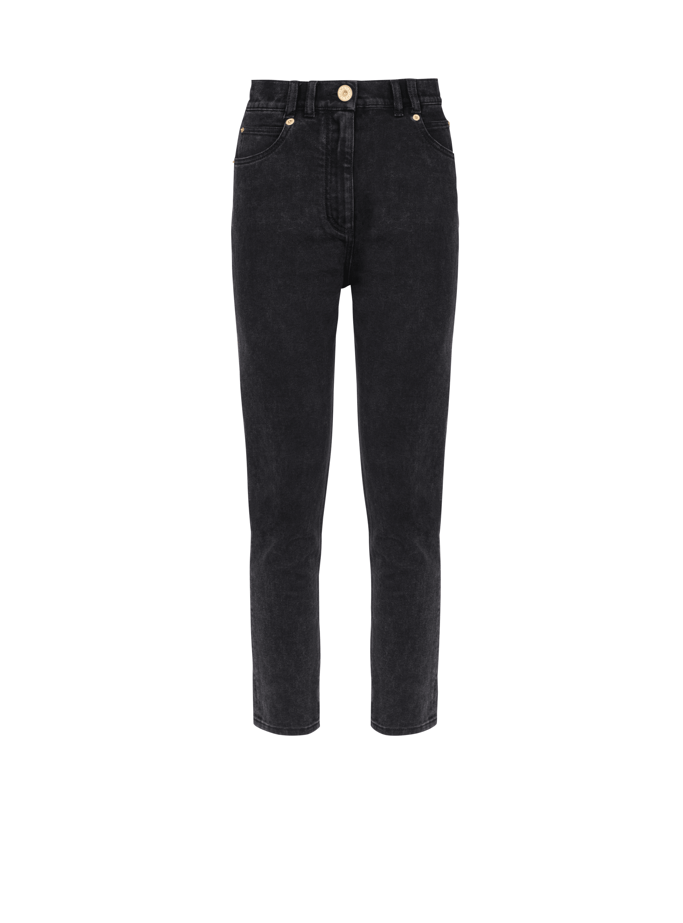 Slim pants Balmain Green size 40 FR in Cotton - 34698259